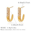Wholesale Women's Stainless Steel Geometric Jshaped Earrings With Pvd Furnace Vacuum Real Gold Plating