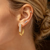 Wholesale Women's Stainless Steel Geometric Jshaped Earrings With Pvd Furnace Vacuum Real Gold Plating