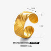 Wholesale Women's Stainless Steel Geometric Leaf Open Ring With 18K Gold Plated Electroplating In Plants Flowers Style