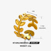 Wholesale Women's Stainless Steel Geometric Leaf Open Ring With 18K Gold Plated Electroplating In Plants Flowers Style