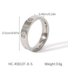 Wholesale Women's Stainless Steel Geometric Light Luxury Simple Ring With Electroplating And Diamondlike Gloss