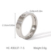 Wholesale Women's Stainless Steel Geometric Light Luxury Simple Ring With Electroplating And Diamondlike Gloss
