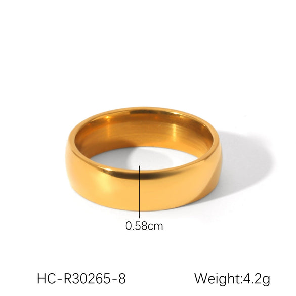 Wholesale Women's Stainless Steel Geometric Light Luxury Simple Ring With Electroplating And Diamondlike Gloss