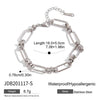 Wholesale Women's Stainless Steel Geometric Light Luxury Style Electroplated Chain Cross Buckle Bracelet