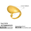 Wholesale Women's Stainless Steel Geometric Light Luxury Style Electroplated Index Finger Ring Set