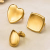 Wholesale Women's Stainless Steel Geometric Light Luxury Style Electroplated Index Finger Ring Set