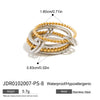Wholesale Women's Stainless Steel Geometric Light Luxury Style Ring With Electroplating Jewelry Accessories