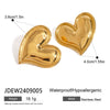 Wholesale Women's Stainless Steel Geometric Love Earrings With Electroplating