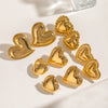 Wholesale Women's Stainless Steel Geometric Love Earrings With Electroplating