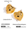 Wholesale Women's Stainless Steel Geometric Love Earrings With Electroplating