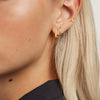 Wholesale Women's Stainless Steel Geometric Love Rhinestone Earrings With Electroplating