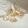 Wholesale Women's Stainless Steel Geometric Metal Ball Ring With Electroplating Design