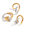 Wholesale Women's Stainless Steel Geometric Modern Minimalist Electroplated Earrings