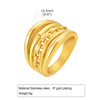 Wholesale Women's Stainless Steel Geometric Multi Layer Twist Fashion Rings With Electroplating