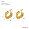 Wholesale Women's Stainless Steel Geometric Multilayer Golden Titanium Steel Electroplated Earrings Light Luxury Fashionable