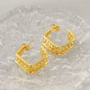 Wholesale Women's Stainless Steel Geometric Multilayer Golden Titanium Steel Electroplated Earrings Light Luxury Fashionable