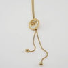 Wholesale Women's Stainless Steel Geometric Necklace Electroplated Style Square Pearl Chain