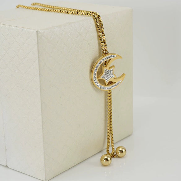 Wholesale Women's Stainless Steel Geometric Necklace Electroplated Style Square Pearl Chain