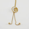Wholesale Women's Stainless Steel Geometric Necklace Electroplated Style Square Pearl Chain