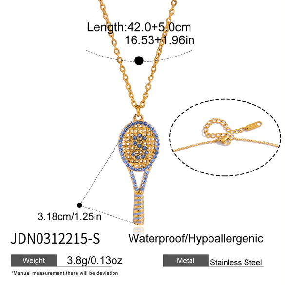 Wholesale Women's Stainless Steel Geometric Necklace With Pvd Furnace Vacuum Real Gold Plating