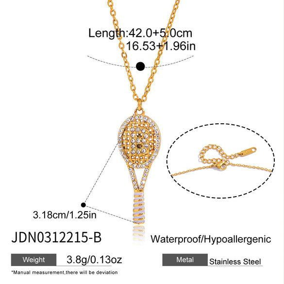 Wholesale Women's Stainless Steel Geometric Necklace With Pvd Furnace Vacuum Real Gold Plating