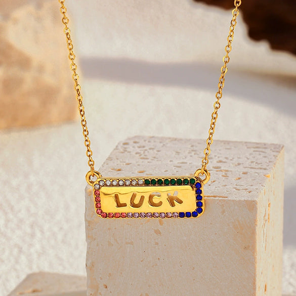 Wholesale Women's Stainless Steel Geometric Ocean Style Electroplated Necklace