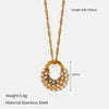 Wholesale Women's Stainless Steel Geometric Ocean Style Electroplated Necklace