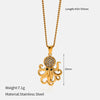 Wholesale Women's Stainless Steel Geometric Ocean Style Electroplated Necklace