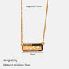 Wholesale Women's Stainless Steel Geometric Ocean Style Electroplated Necklace