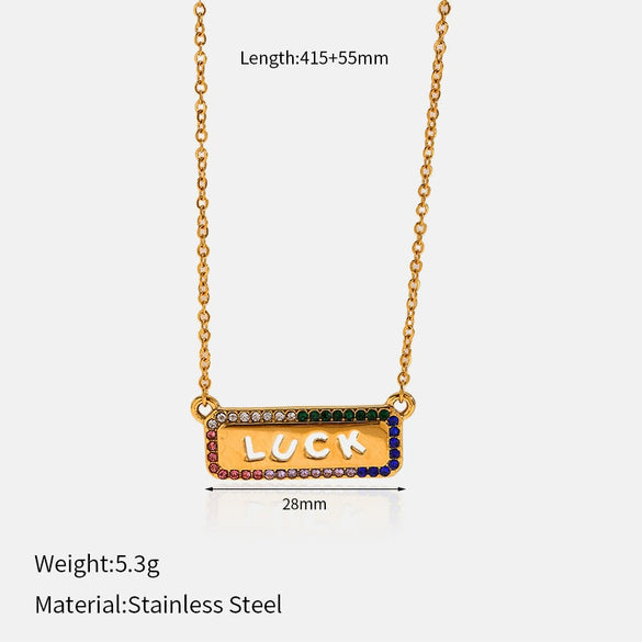 Wholesale Women's Stainless Steel Geometric Ocean Style Electroplated Necklace