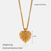 Wholesale Women's Stainless Steel Geometric Ocean Style Electroplated Necklace