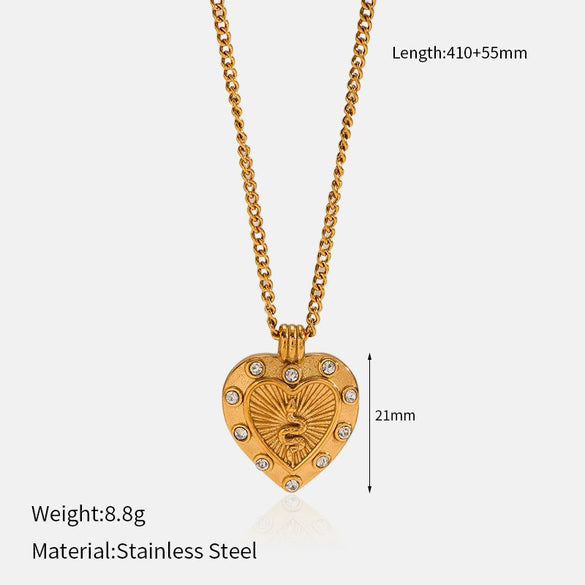 Wholesale Women's Stainless Steel Geometric Ocean Style Electroplated Necklace