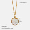 Wholesale Women's Stainless Steel Geometric Ocean Style Electroplated Necklace