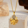 Wholesale Women's Stainless Steel Geometric Ocean Style Electroplated Necklace