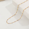 Wholesale Women's Stainless Steel Geometric Oil Dripping Necklace And Bracelet With Electroplating
