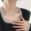 Wholesale Women's Stainless Steel Geometric Oil Dripping Necklace And Bracelet With Electroplating