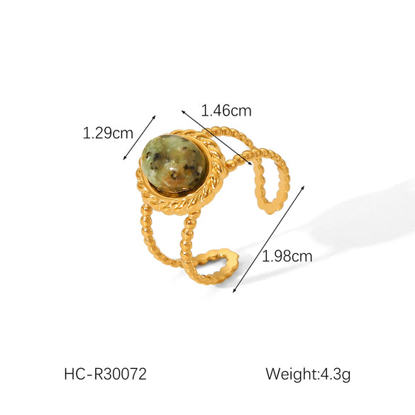 Wholesale Women's Stainless Steel Geometric Open Ring Bracelet With Electroplating