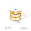 Wholesale Women's Stainless Steel Geometric Open Ring Bracelet With Electroplating