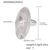 Wholesale Women's 316L Stainless Steel Geometric Open Ring With Electroplating And Color Retention Fashion Exaggerated Jewelry