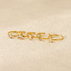 Wholesale Women's Stainless Steel Geometric Open Ring With Inlaid Zircon And Electroplating Treatment