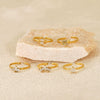 Wholesale Women's Stainless Steel Geometric Open Ring With Inlaid Zircon And Electroplating Treatment