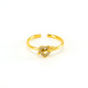 Wholesale Women's Stainless Steel Geometric Open Ring With Inlaid Zircon And Electroplating Treatment