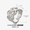 Wholesale Women's Stainless Steel Geometric Open Ring With 18K Goldplated Electroplating