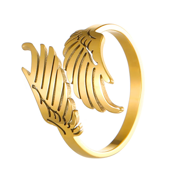 Wholesale Women's Stainless Steel Geometric Open Ring With Polishing Treatment