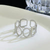 Wholesale Women's Stainless Steel Geometric Open Ring With Polishing Treatment