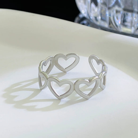 Wholesale Women's Stainless Steel Geometric Open Ring With Polishing Treatment