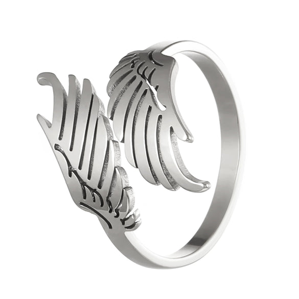 Wholesale Women's Stainless Steel Geometric Open Ring With Polishing Treatment