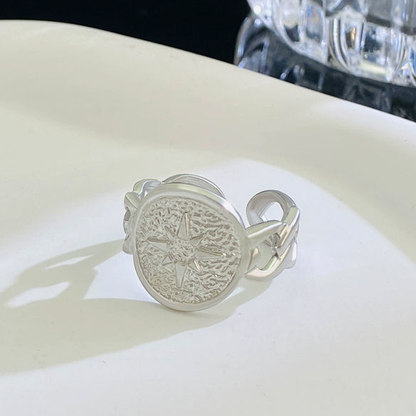 Wholesale Women's Stainless Steel Geometric Open Ring With Polishing Treatment
