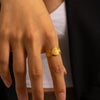 Wholesale Women's Stainless Steel Geometric Open Round Spiral Golden Electroplated Ring