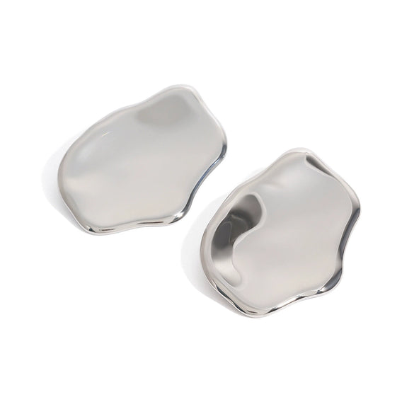 Wholesale Women's Stainless Steel Geometric Original Design Electroplated Irregular Earrings